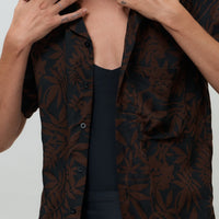 Bowling Shirt | Leaf Print