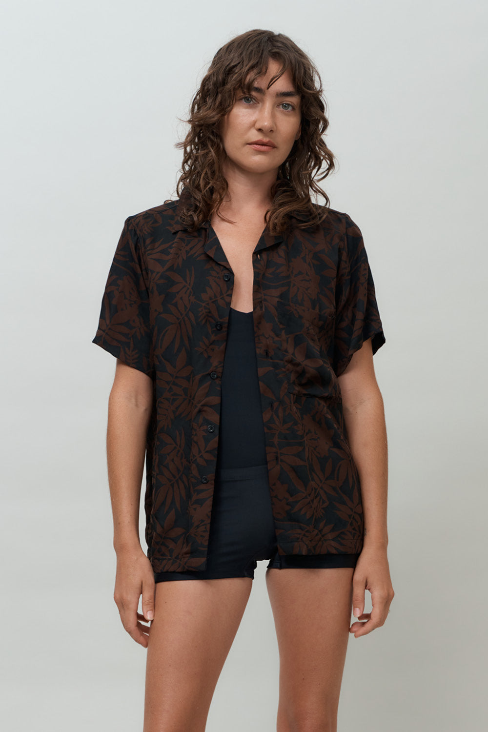 Bowling Shirt | Leaf Print