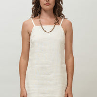Carmen Linen Mini Dress | Cream
