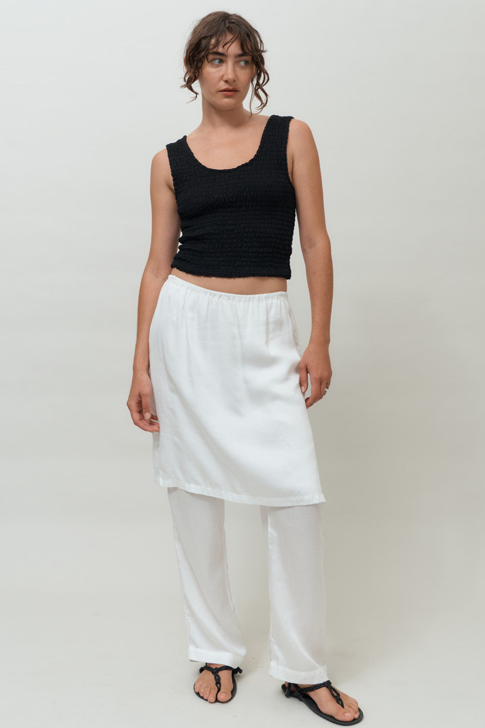 Shay Skirt Pant | White
