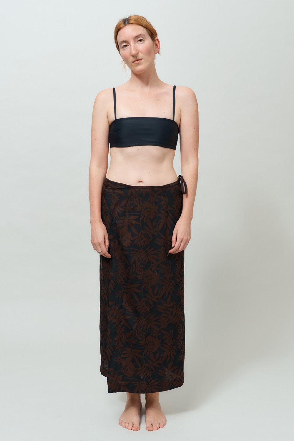 Wrap Skirt | Leaf Print