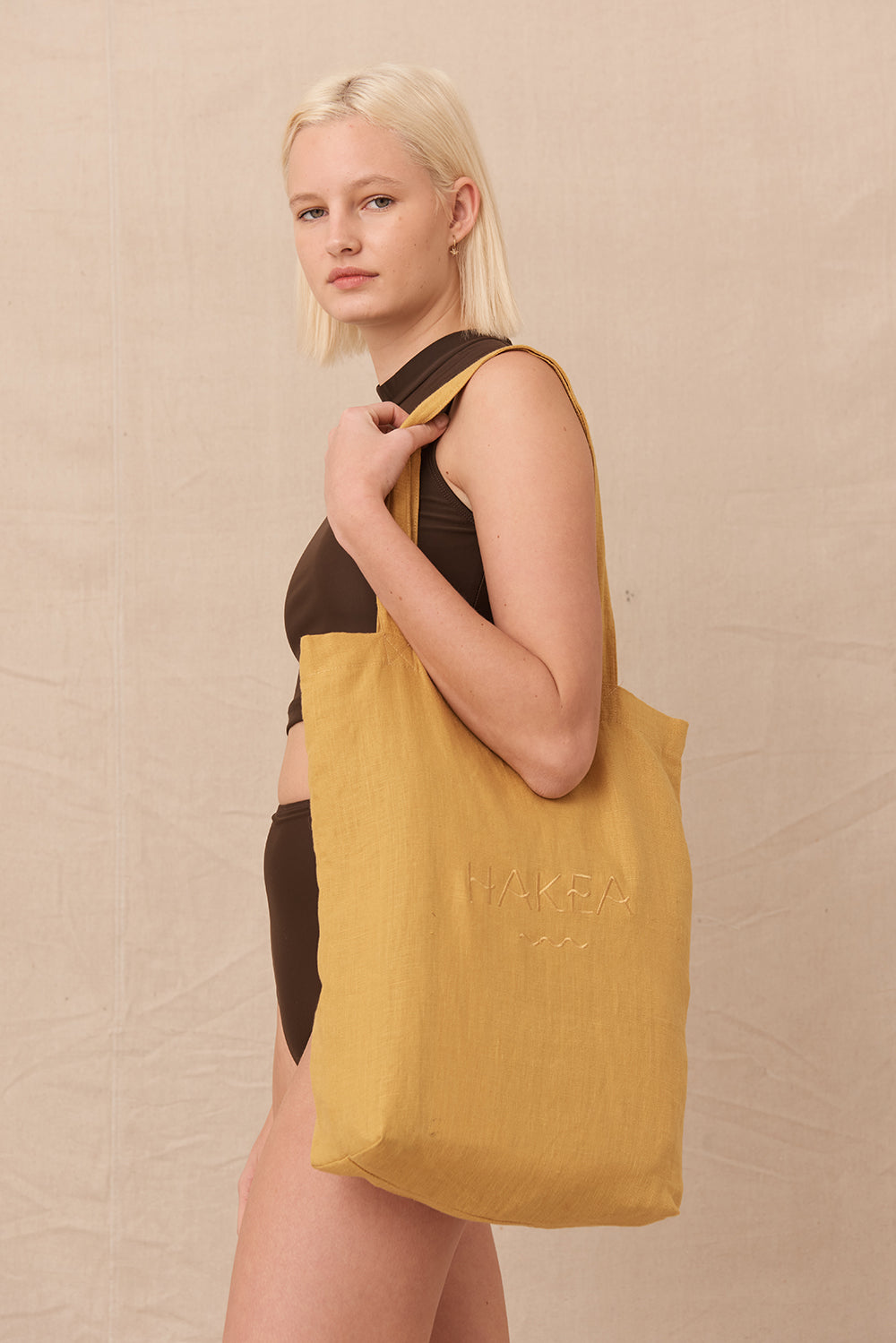 Hakea Linen Tote | Mustard