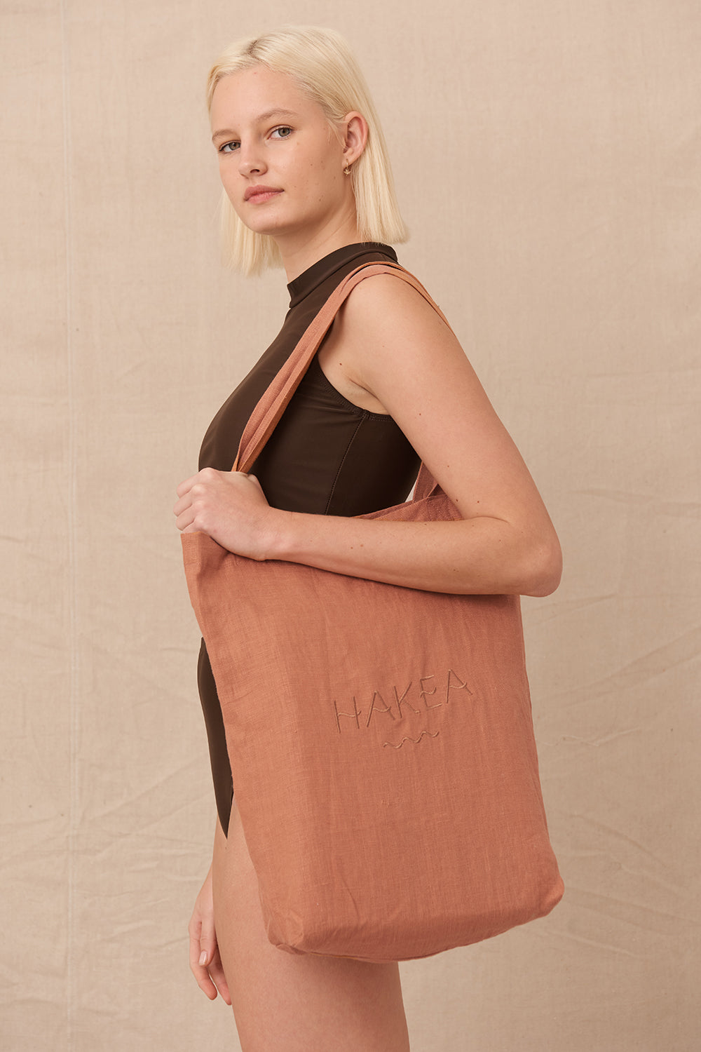 Hakea Linen Tote | Terracotta