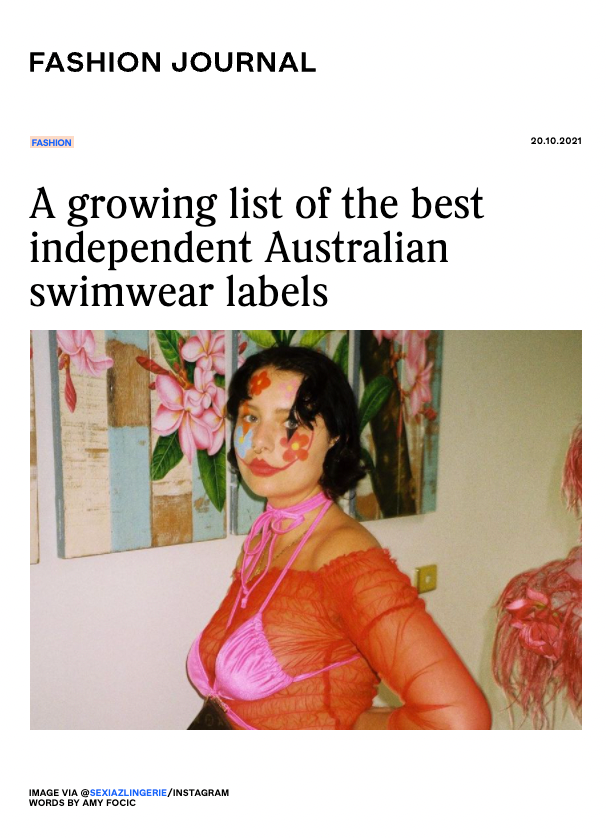 Fashion Journal: A growing list of the best independent Australian swimwear labels