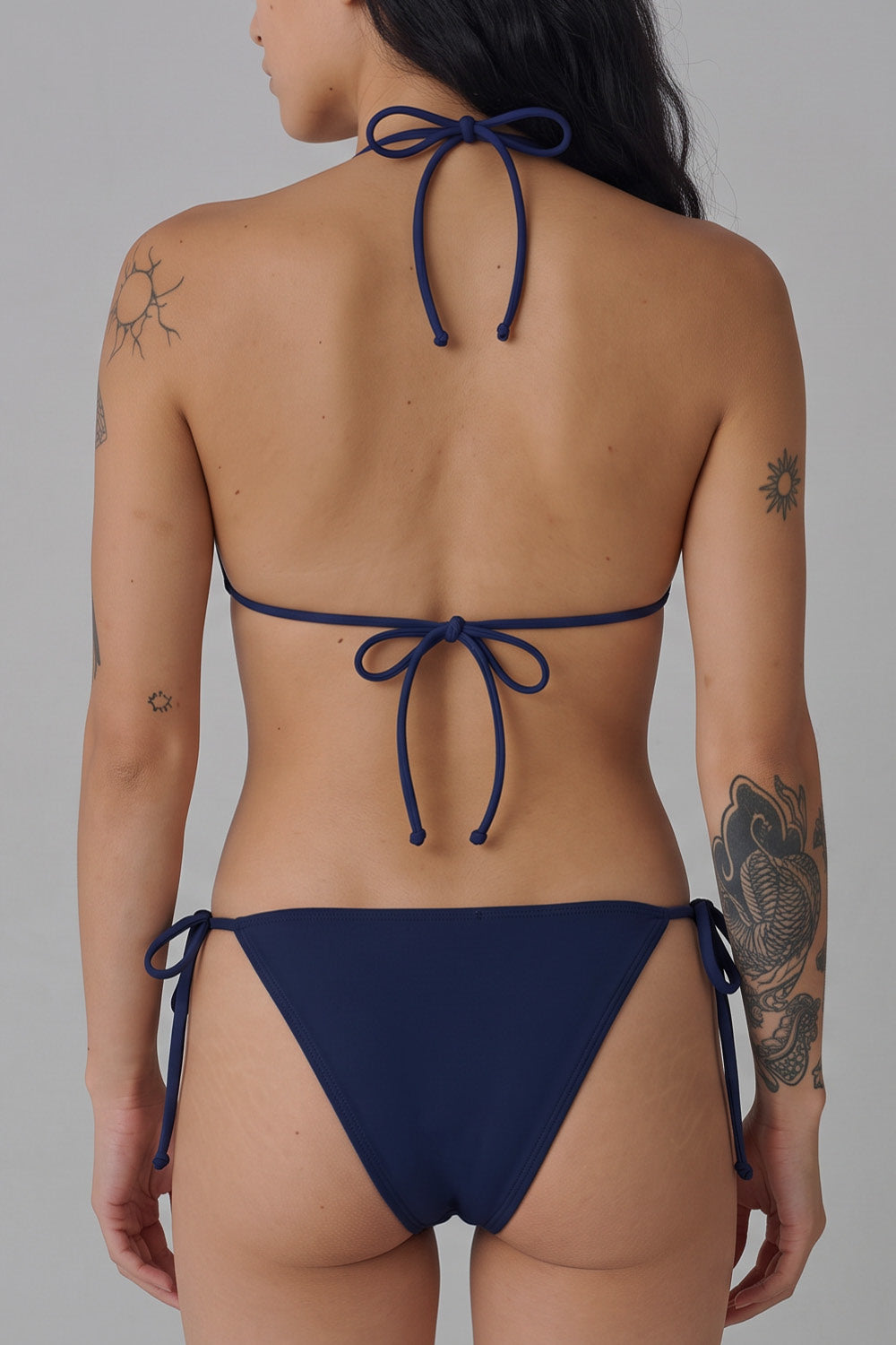 Beam Tie Bottom | Navy Eyelet