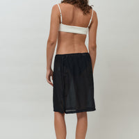 Sheer Midi Skirt | Black