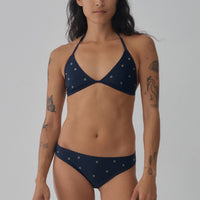Voyage Tie Top | Navy Eyelet